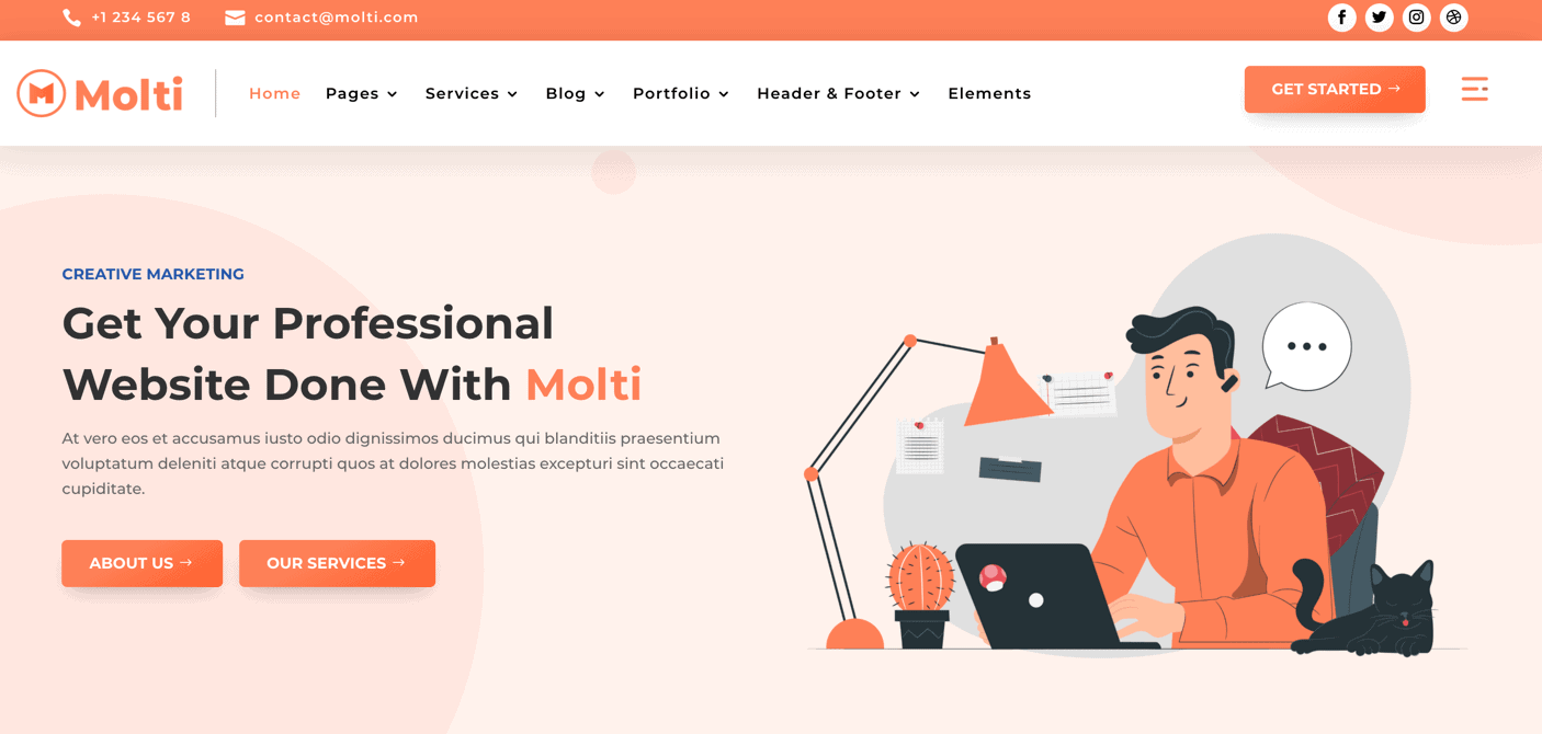 Molti Homepage - hero